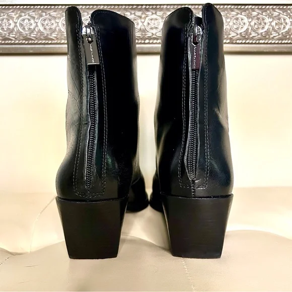 Vince Camuto Black Heeled Boots with Pointed Toe - Picture 4 of 9